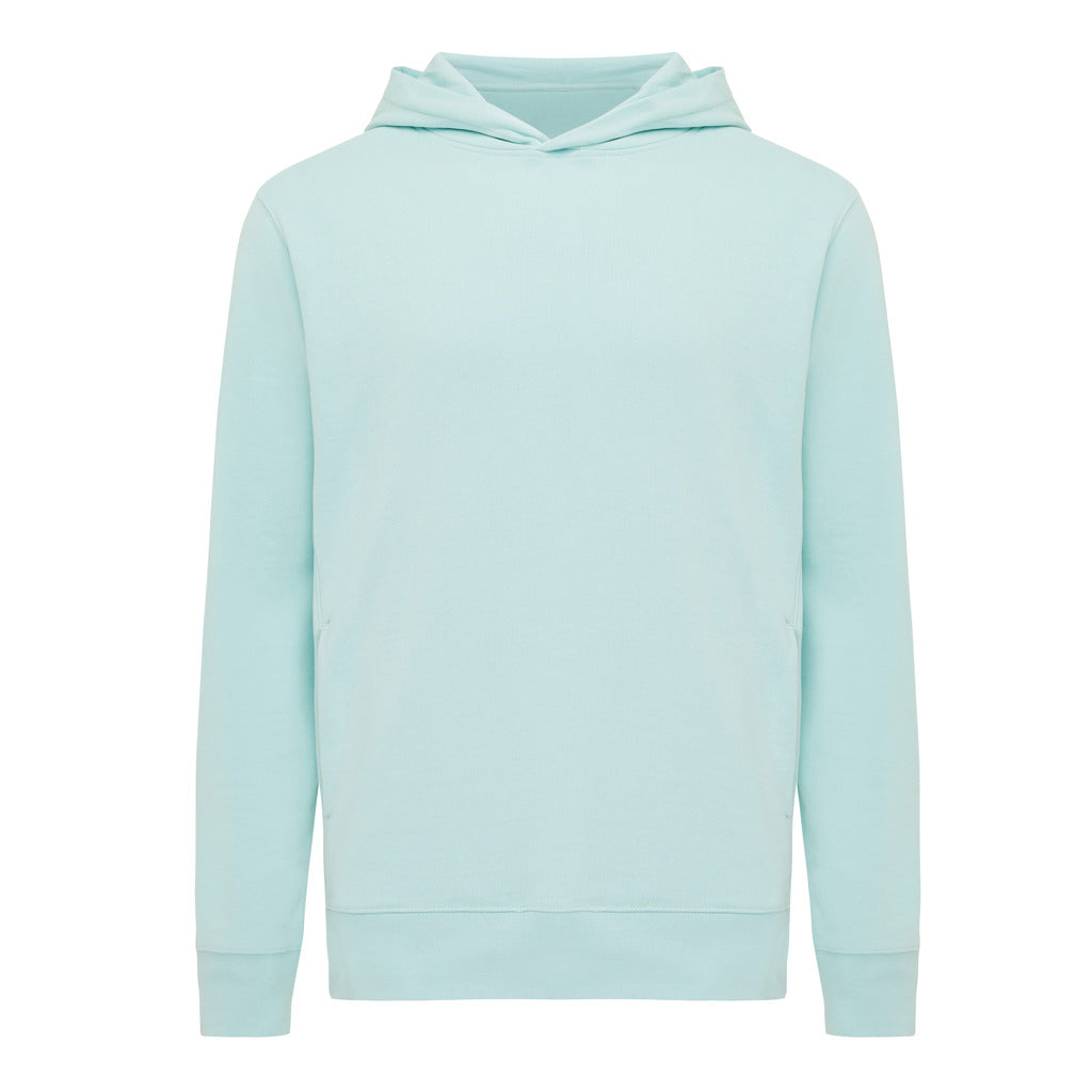 Unisex hoodie met steekzakken, gerecycled katoen, crushed mint