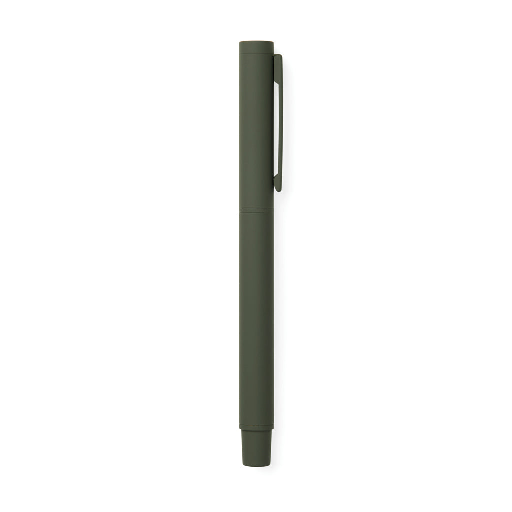 Metalen pen van gerecycled roestvrij staal, dunne punt, groen