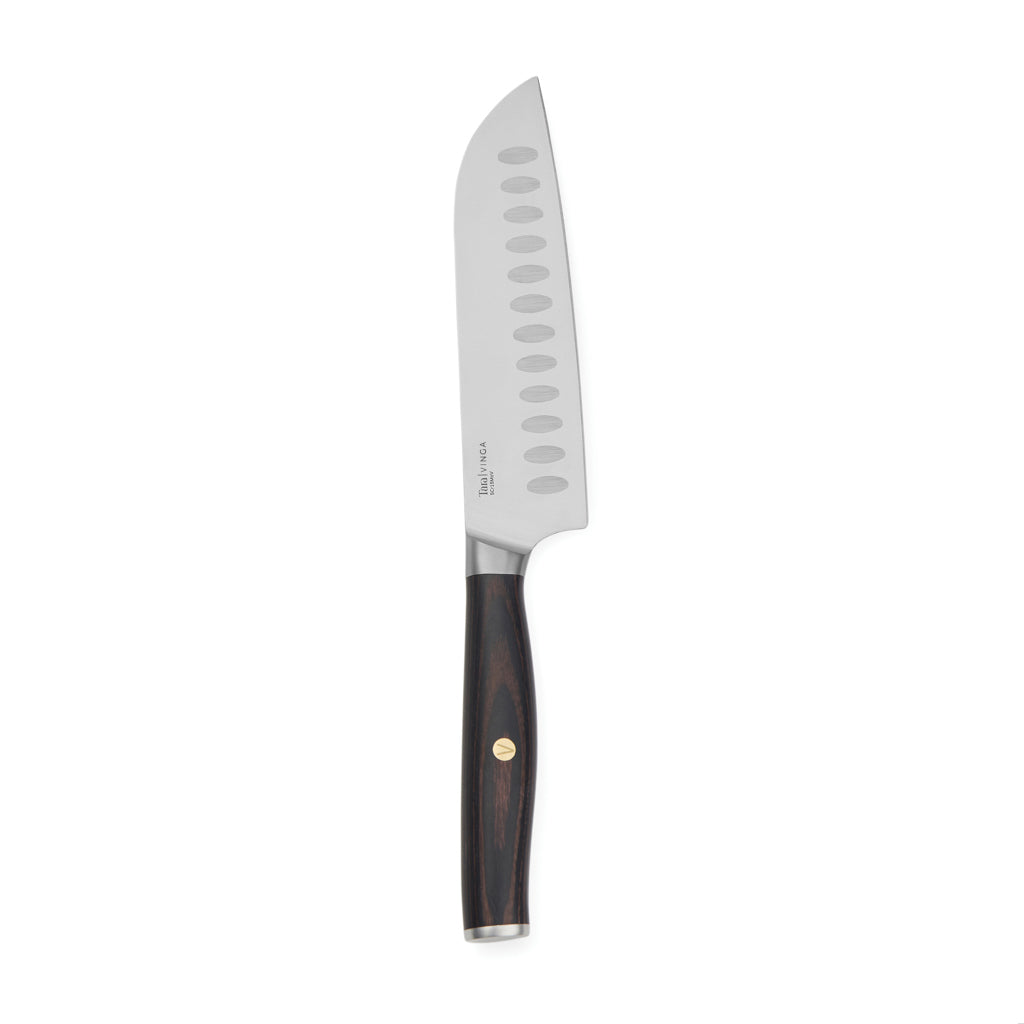 Santokumes 25,6 cm met pakkahouten handvat, staal