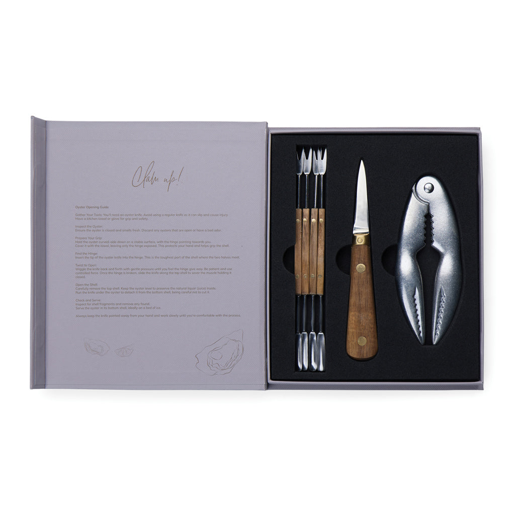 Zeevruchtenset in boekvormige geschenkdoos, grijs