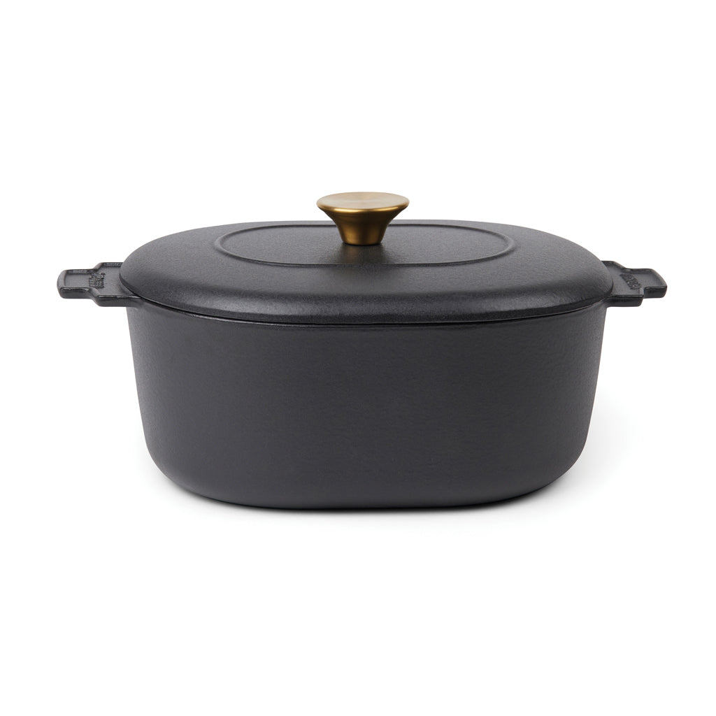 Braadpan 4 L, geëmailleerd gietijzer, zwart
