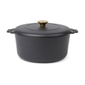 Braadpan 5,5 L, geëmailleerd gietijzer, zwart
