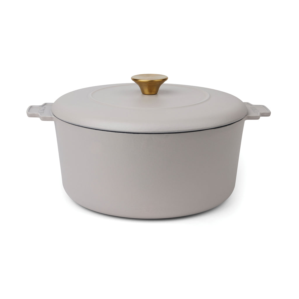 Braadpan 5,5 L, geëmailleerd gietijzer, grijs