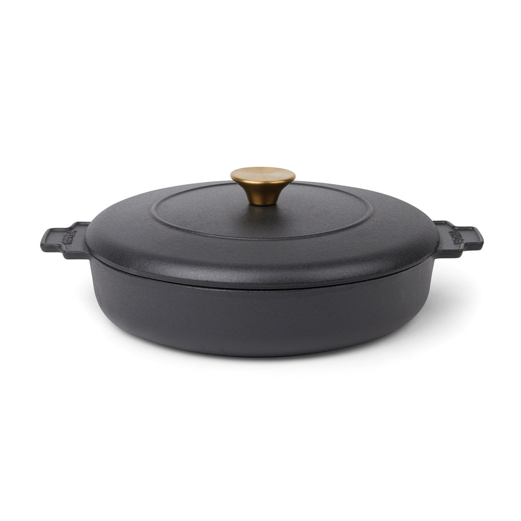 Braadpan 2,5 L, geëmailleerd gietijzer, zwart