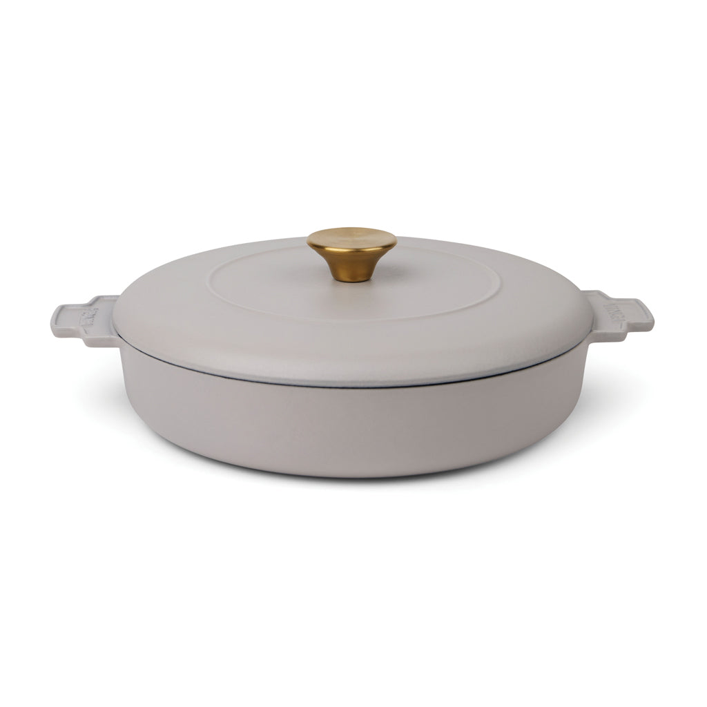 Braadpan 2,5 L, geëmailleerd gietijzer, grijs