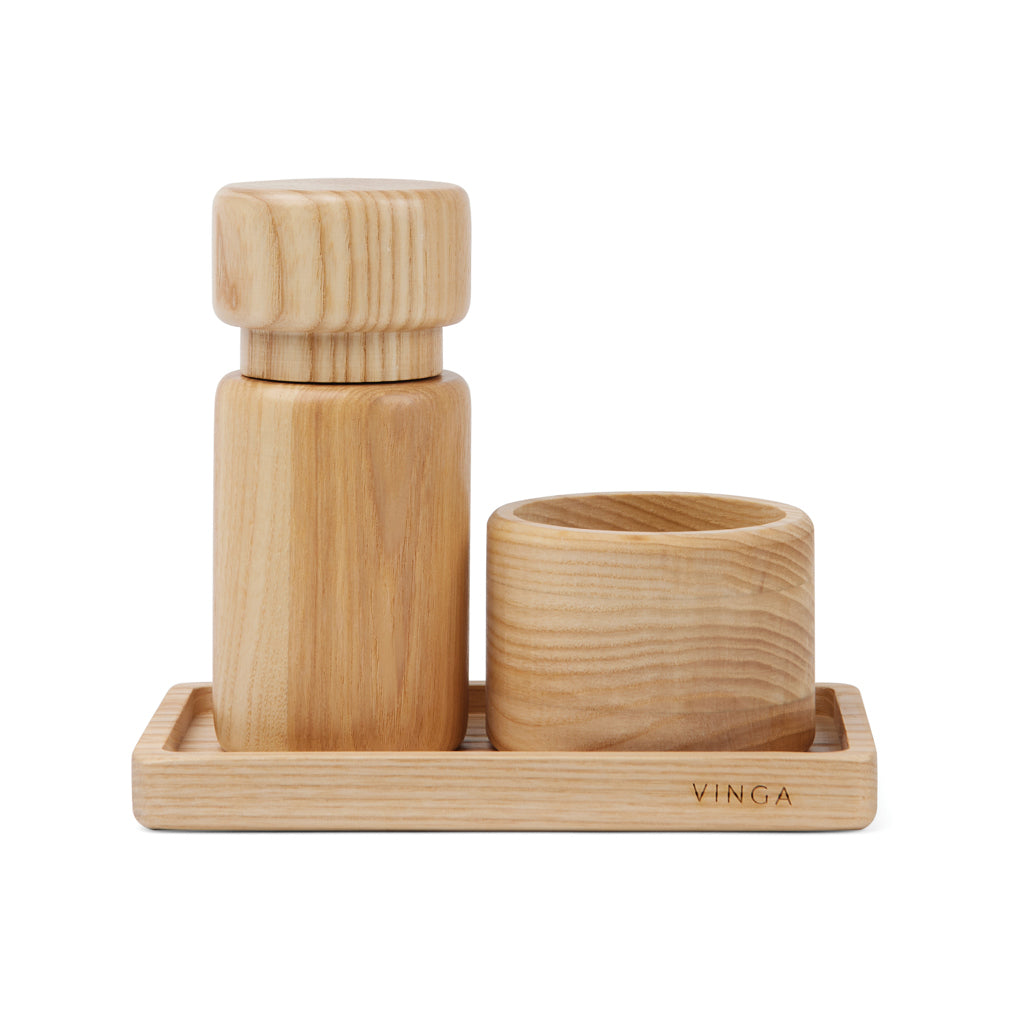 Peper- en zoutstel met verstelbaar maalwerk, bruin