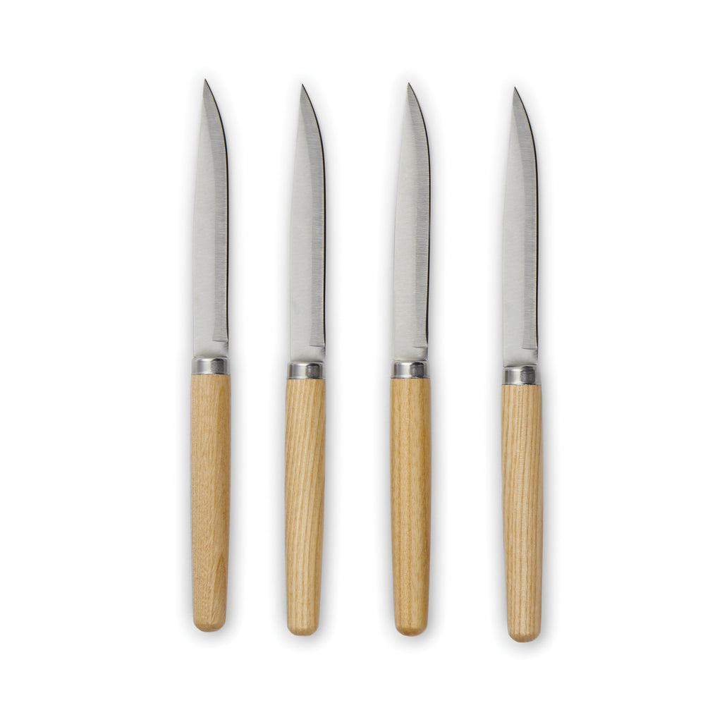 Vleesmessenset van 4, Scandinavisch design, staal
