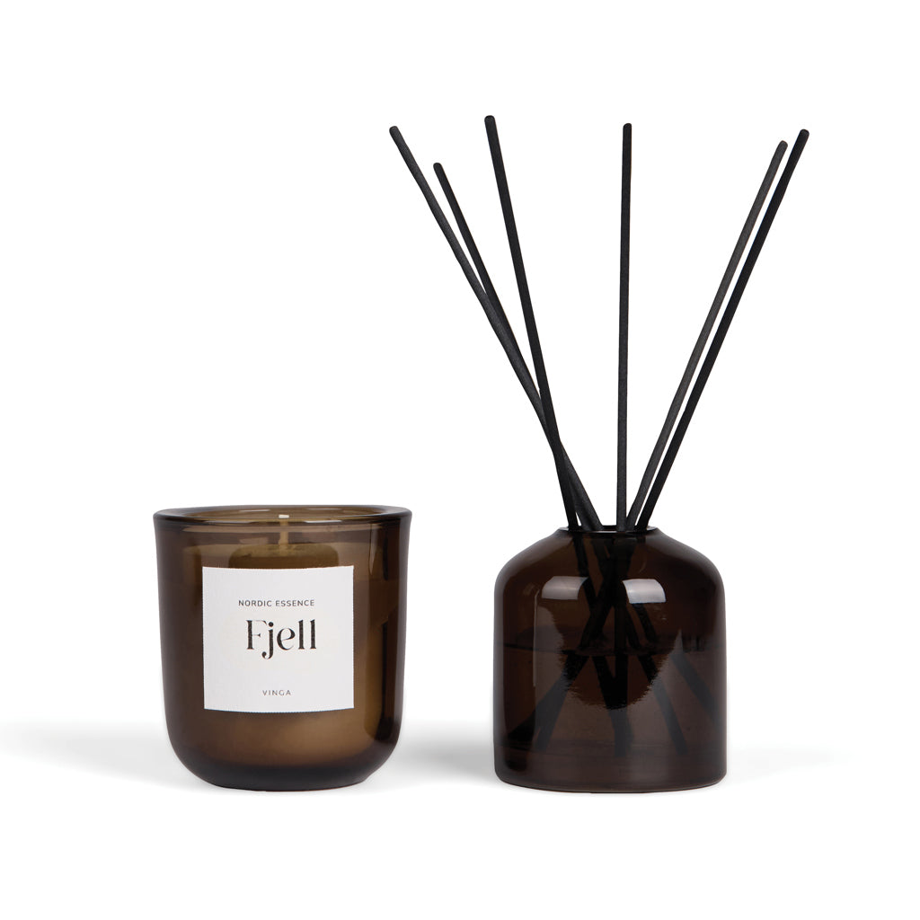Kaars- en diffuserset, Noordse geur, gebroken wit