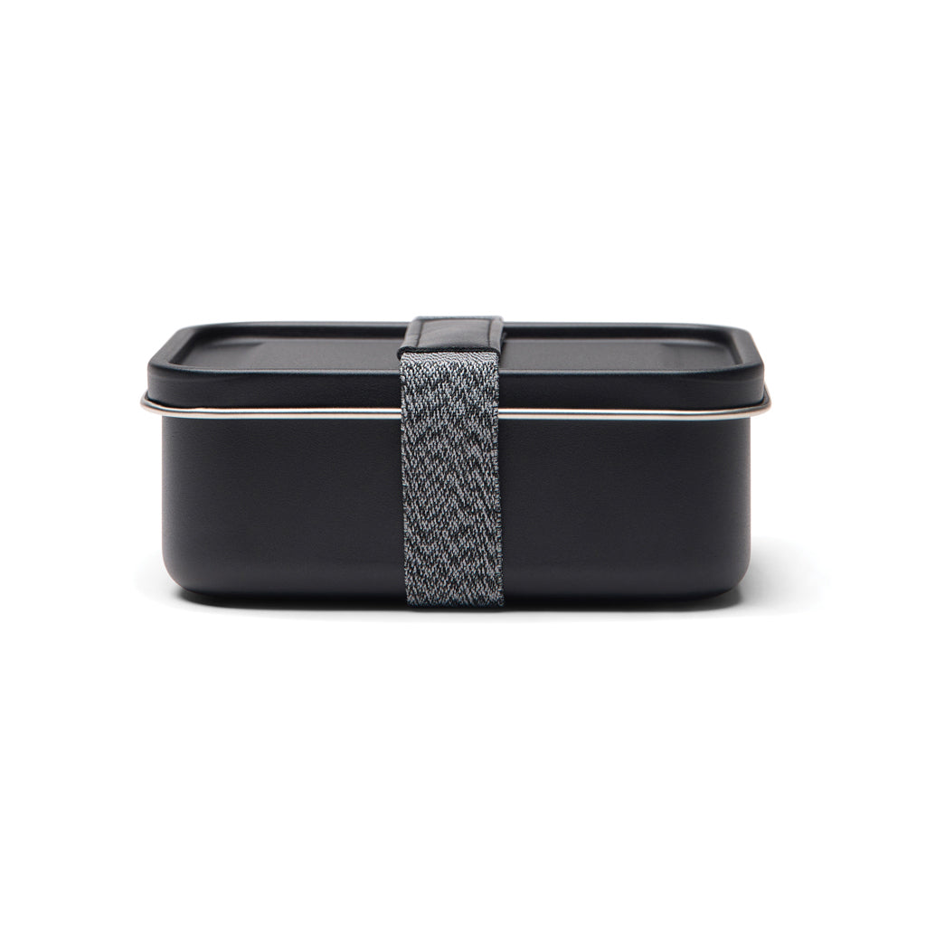 Lunchbox van gerecycled roestvrij staal, 750 ml, zwart