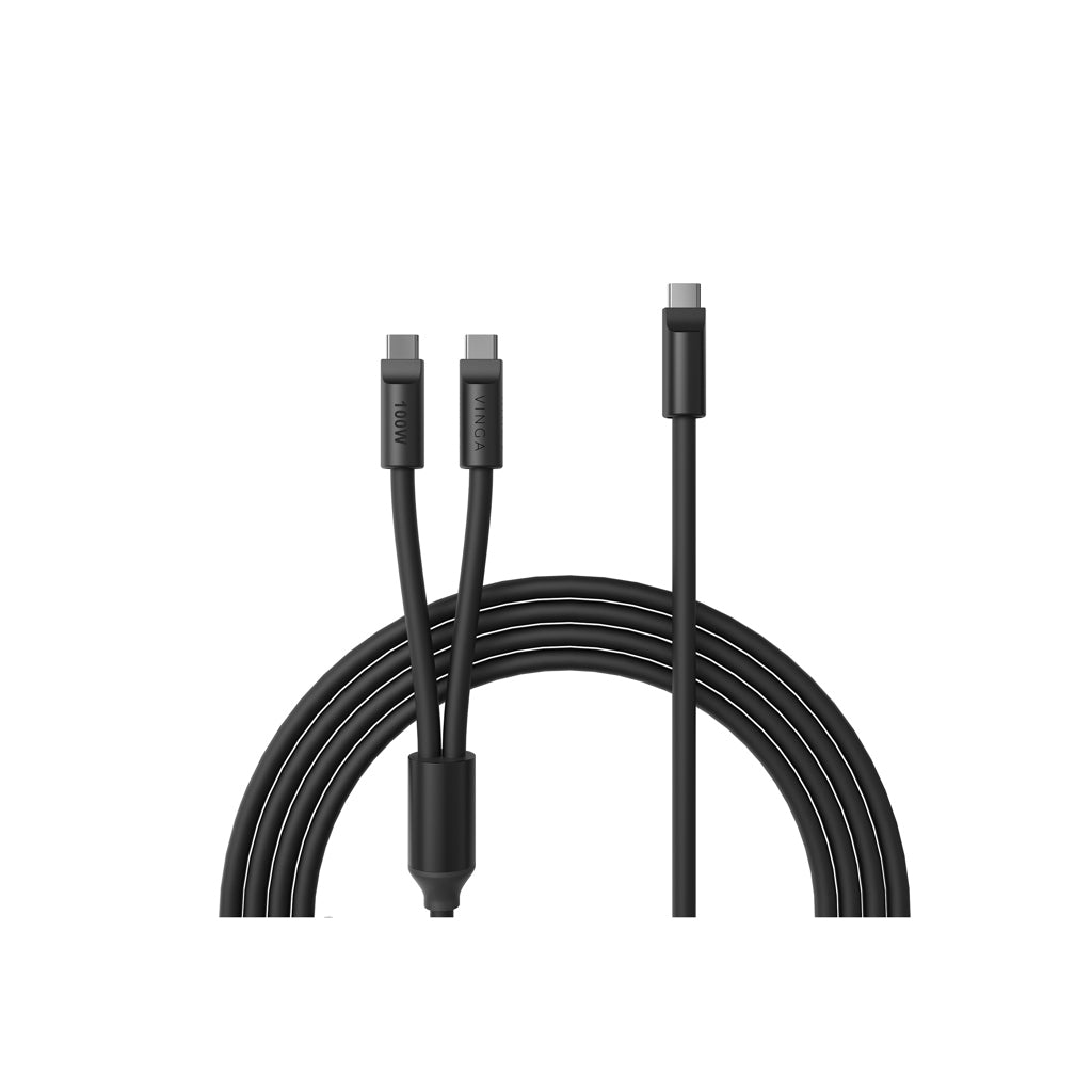 Multi-oplaadkabel USB-C, 120 cm, zwart