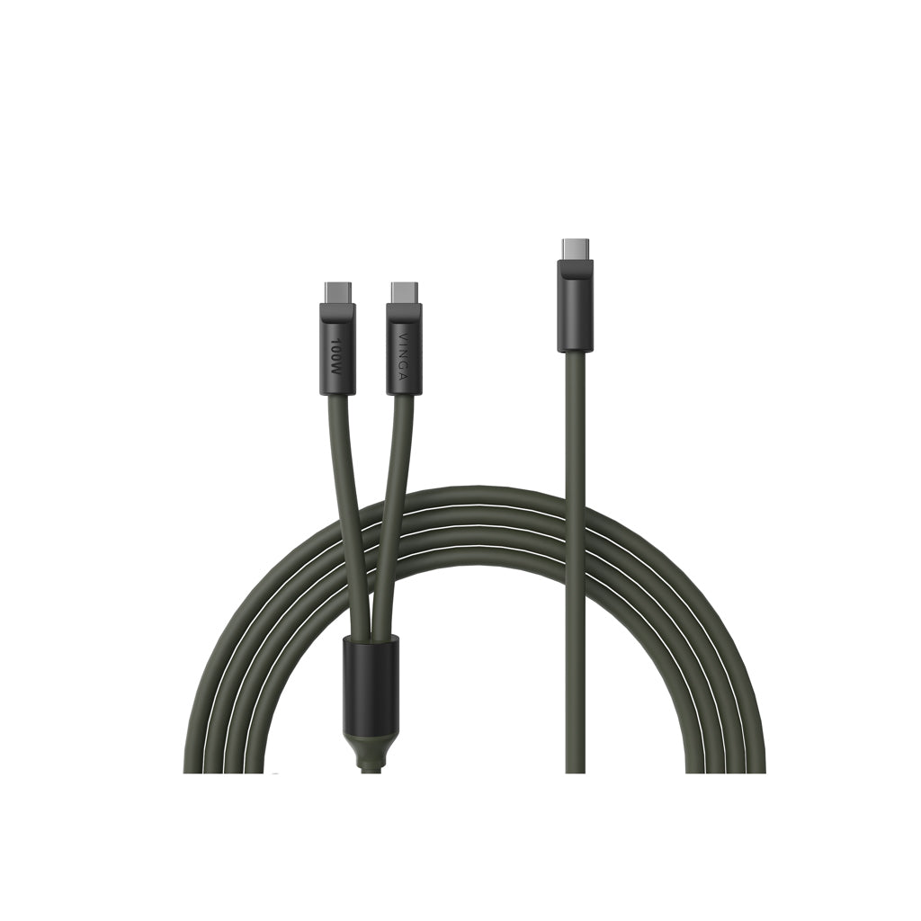 Multi-oplaadkabel USB-C, 120 cm, groen