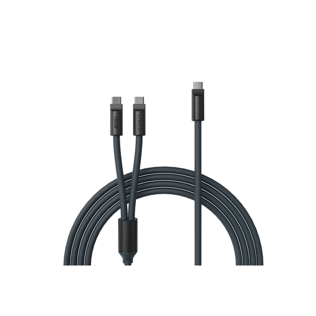 Multi-oplaadkabel USB-C, 120 cm, donkerblauw