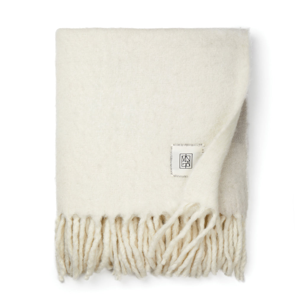 Wolmix deken, geborsteld, 170x130 cm, beige