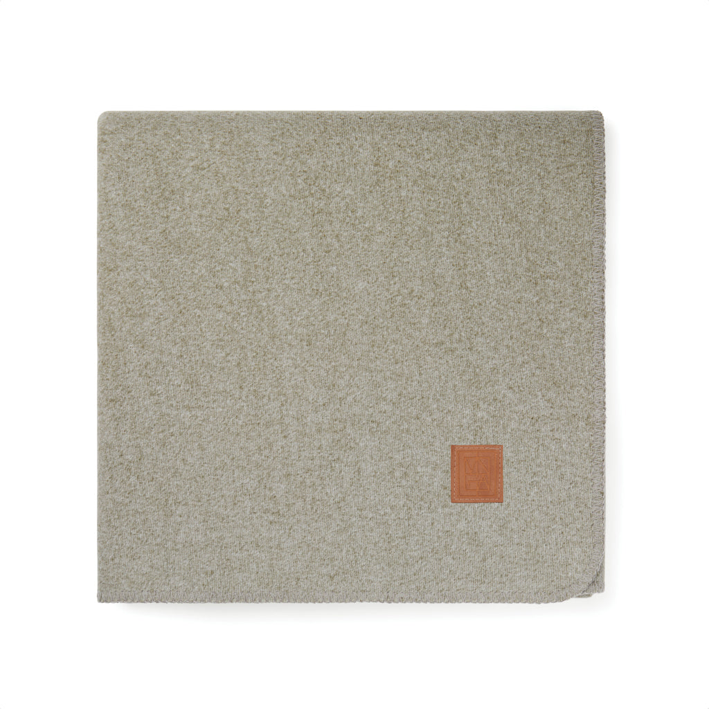 Tweekleurige deken van gerecycled polyester, 170x130 cm, groen