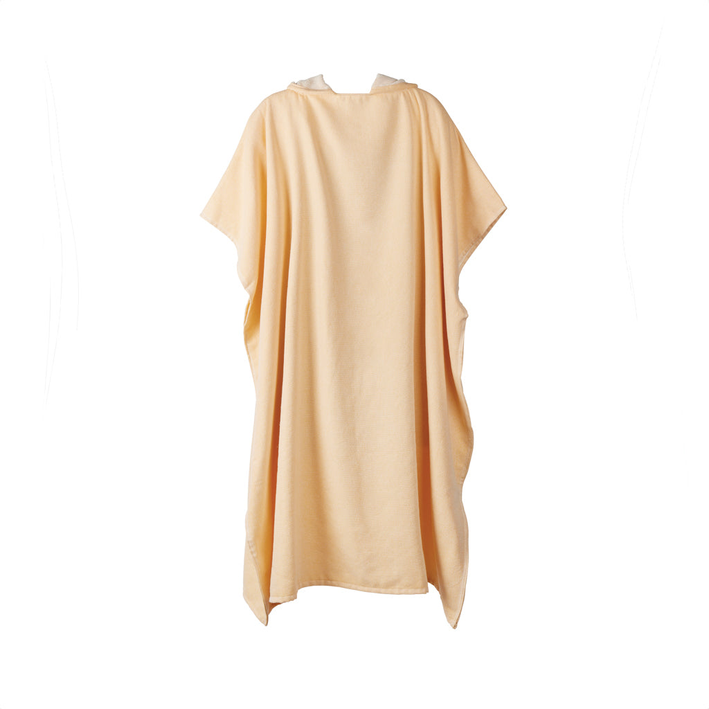 Hamam poncho met badstofzijde, 100x95 cm, geel