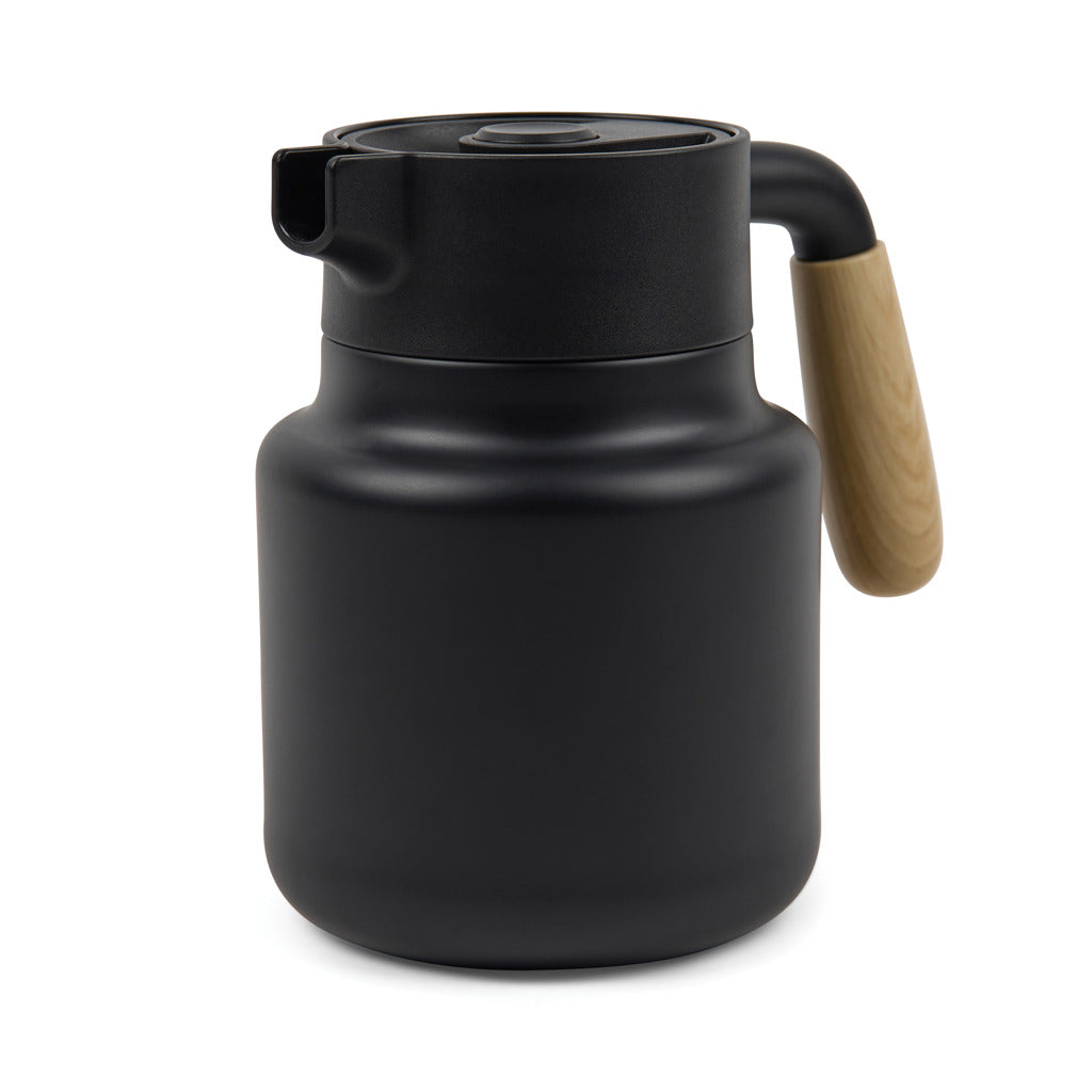 Isoleerkan 1200 ml, gerecycled RVS, zwart