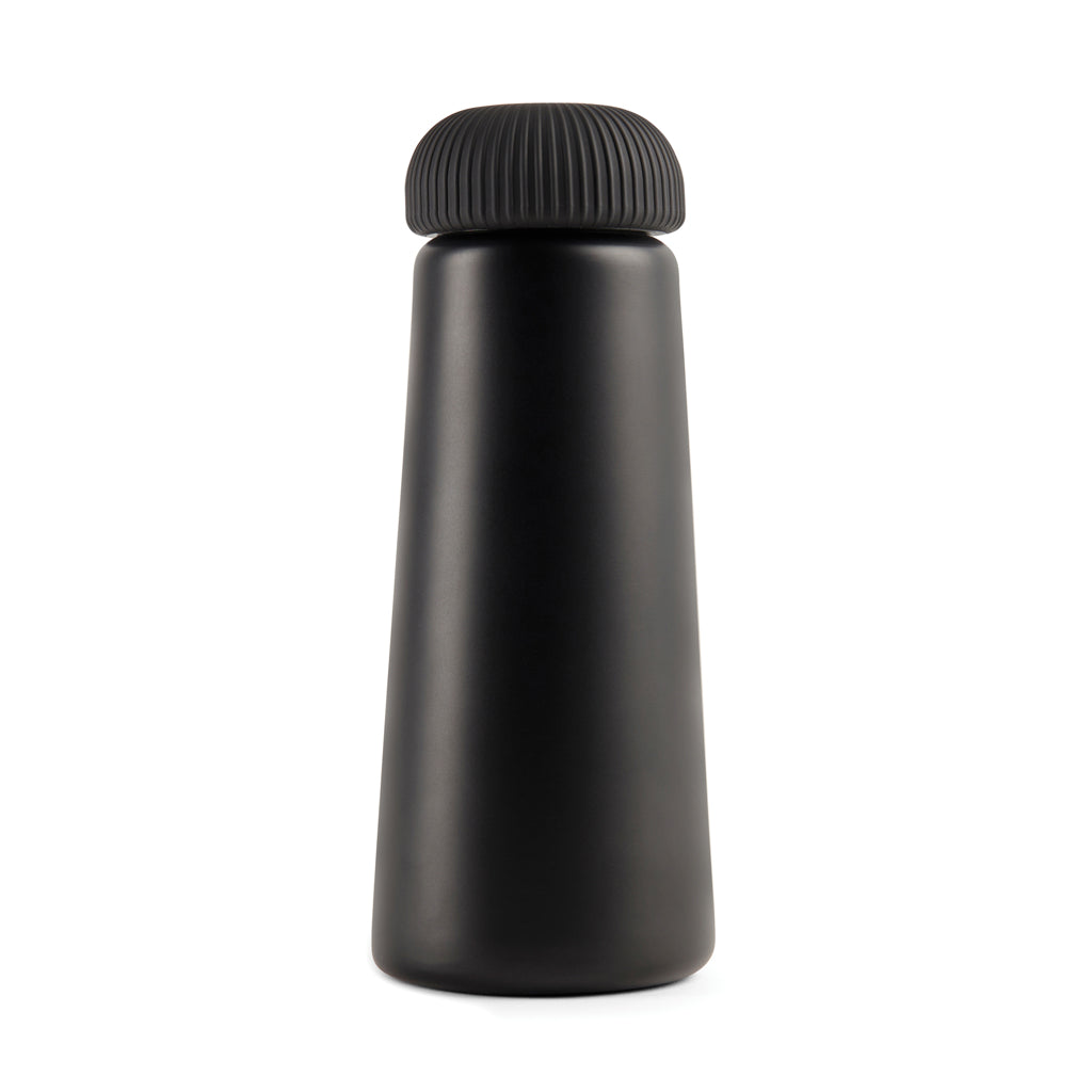 Vacuümfles 450 ml, gerecycled RVS, zwart