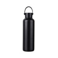 Drinkfles 600 ml, gerecycled RVS, zwart