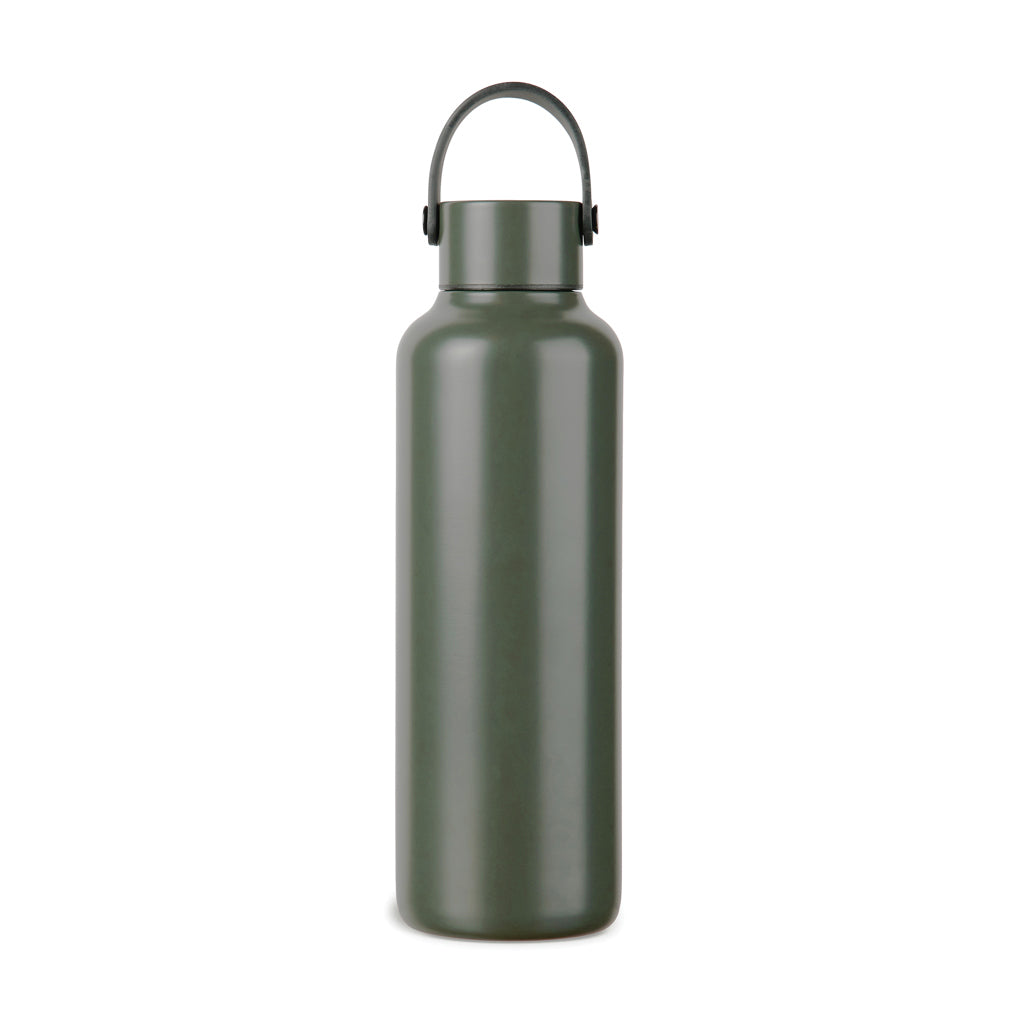 Drinkfles 600 ml, gerecycled RVS, groen