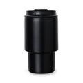 To-go mok 350 ml met flip-deksel, gerecycled RVS, zwart