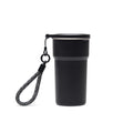 Bekerset van 4 stuks, 250 ml, gerecycled RVS, zwart