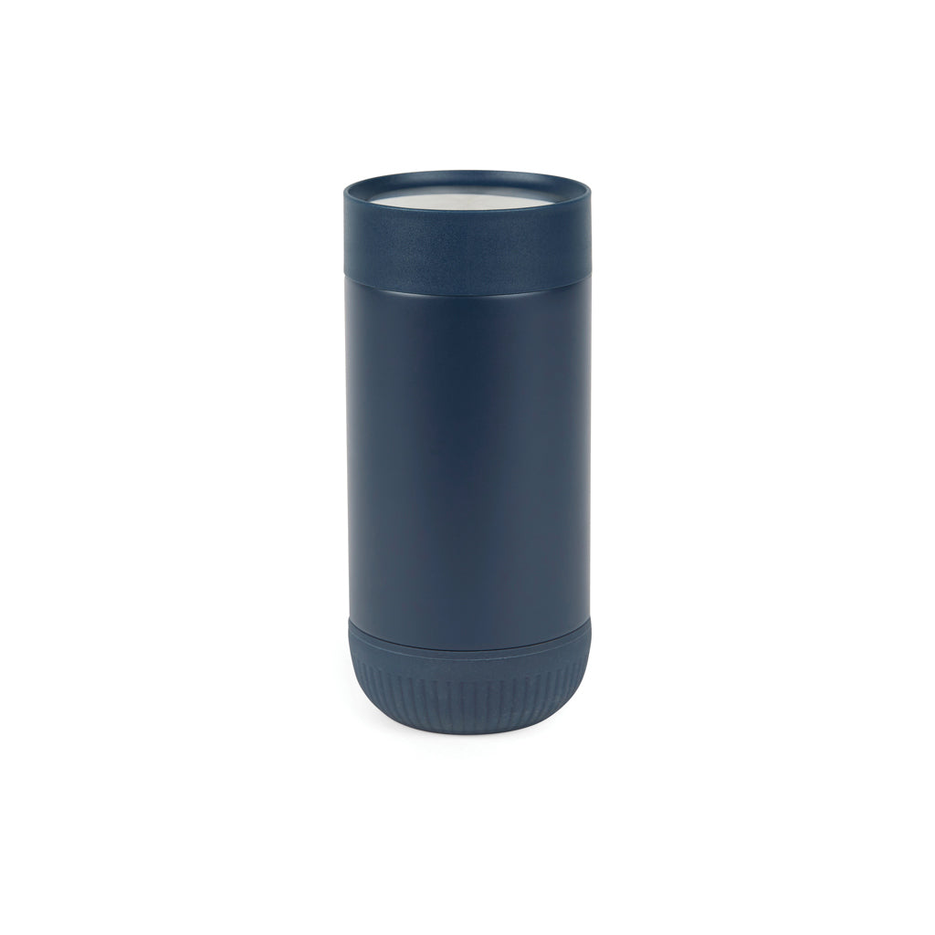 Thermosmok 350 ml met drukknop, gerecycled RVS, donkerblauw