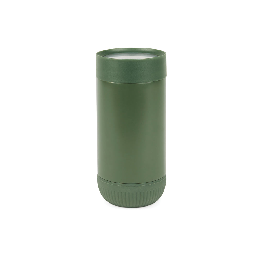 Thermosmok 350 ml met drukknop, gerecycled RVS, groen