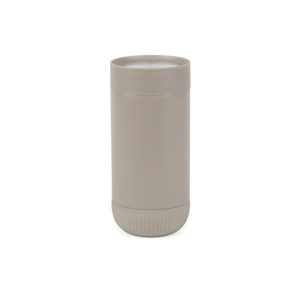 Thermosmok 350 ml met drukknop, gerecycled RVS, grijs