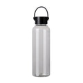 Waterfles 550 ml met PU-handvat, gerecycled PET, transparant
