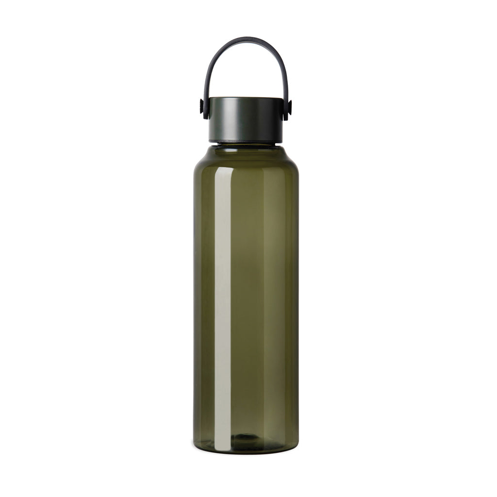 Waterfles 550 ml met PU-handvat, gerecycled PET, groen