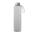 Platte waterfles 550 ml met handgreep, gerecycled PET, transparant
