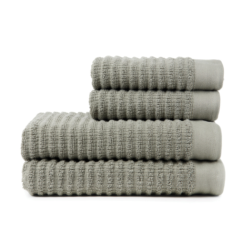Handdoekenset van 4 stuks, 500 grams katoen, groen