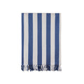 Hamamdoek met franjes, gerecycled katoen, 180x80 cm, blauw