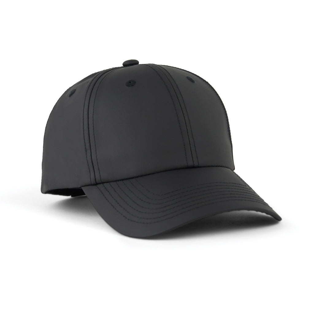 6-panel cap, verstelbaar, gerecycled PET, zwart