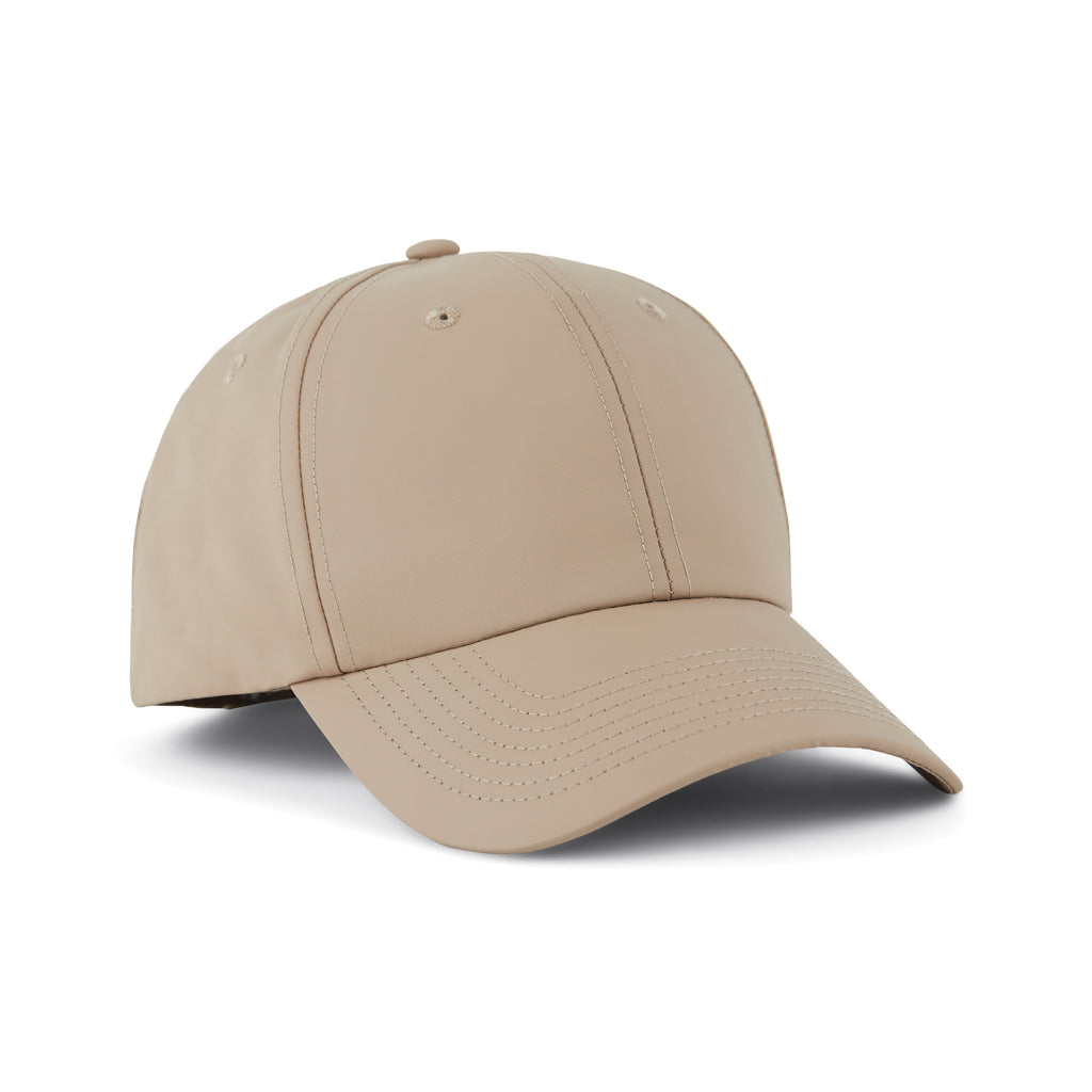 6-panel cap, verstelbaar, gerecycled PET, greige