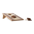 Cornhole spel met bord en 6 zakken, bruin
