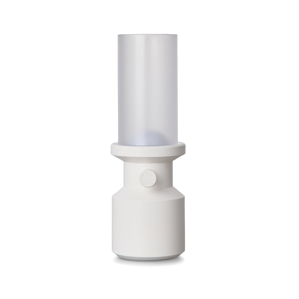 Tafellamp met dimmer, gerecycled ABS, wit