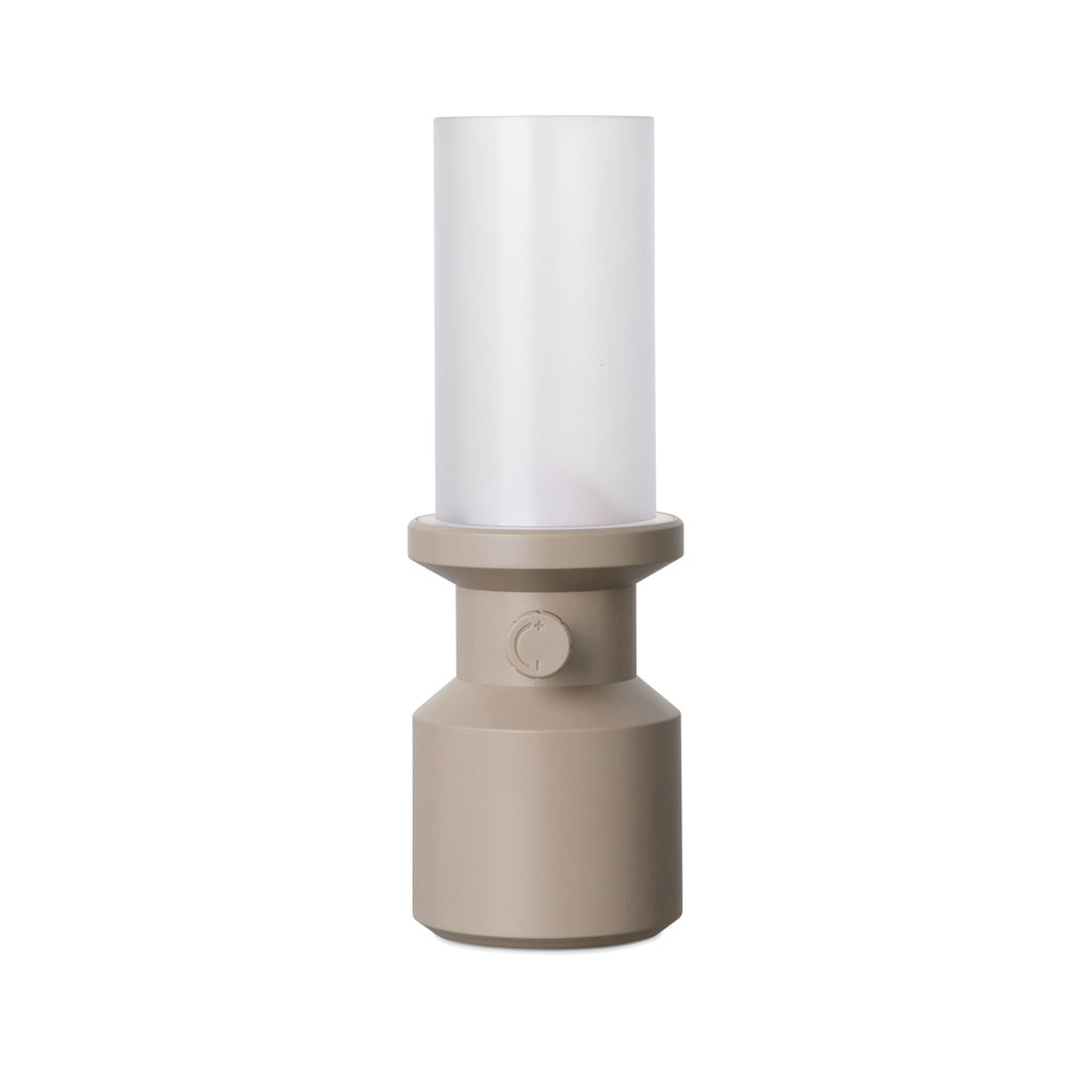 Tafellamp met dimmer, gerecycled ABS, beige