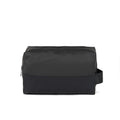 Opvouwbare toilettas, gerecycled polyester, zwart