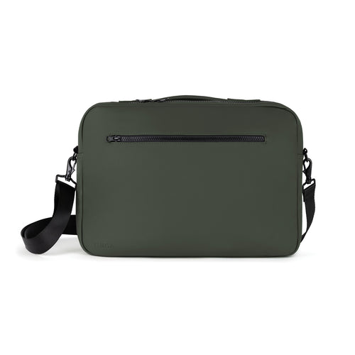 2-in-1 aktetas en rugzak, laptop tot 15 inch, groen