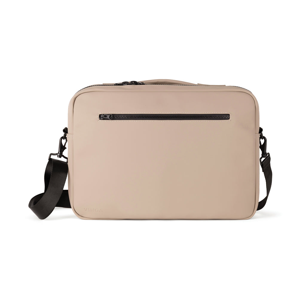 2-in-1 aktetas en rugzak, laptop tot 15 inch, greige