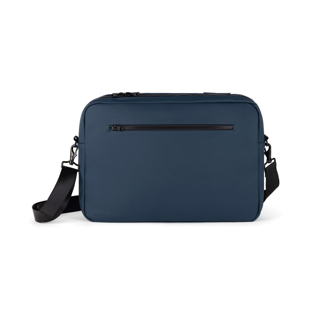 2-in-1 aktetas en rugzak, laptop tot 15 inch, donkerblauw