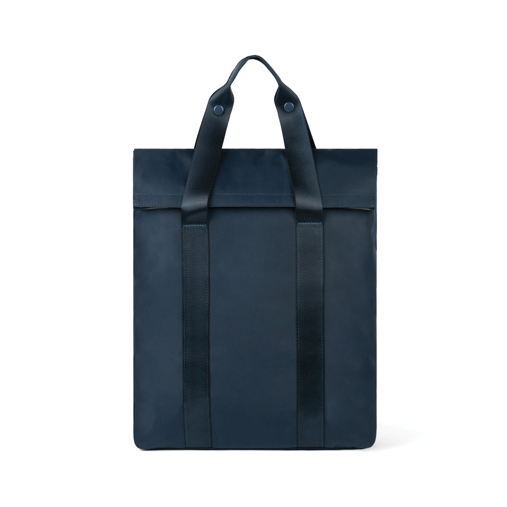 Rugzak met opvouwbare flap, gerecycled polyester, donkerblauw