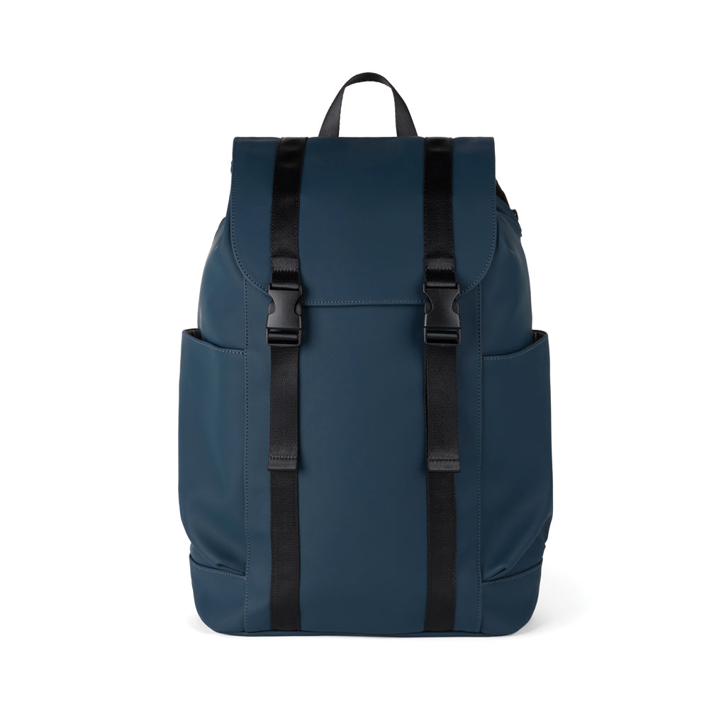 Rugzak 15 liter met trolleyband, gerecycled, donkerblauw