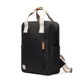 Rugzak met koperen details, gerecycled polyester, zwart