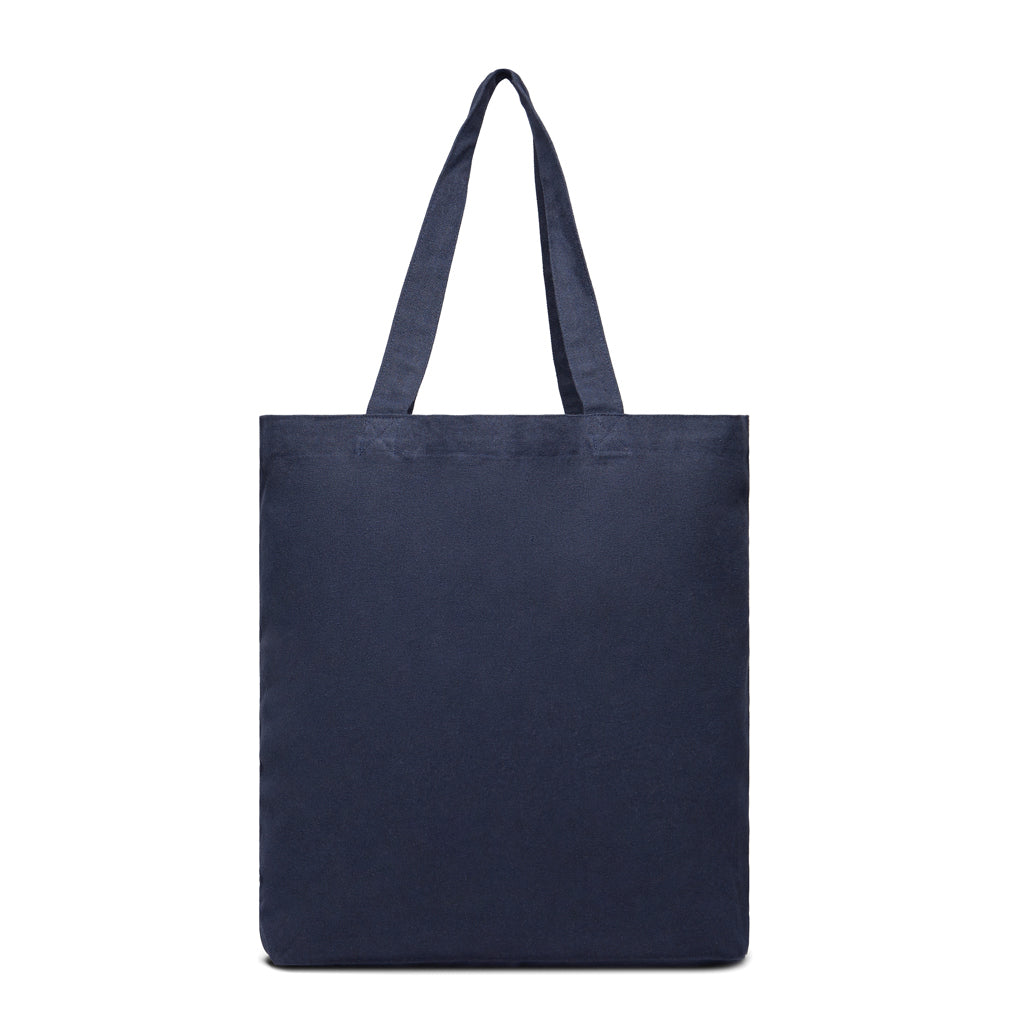 Draagtas van gerecycled canvas, 400 grams, donkerblauw