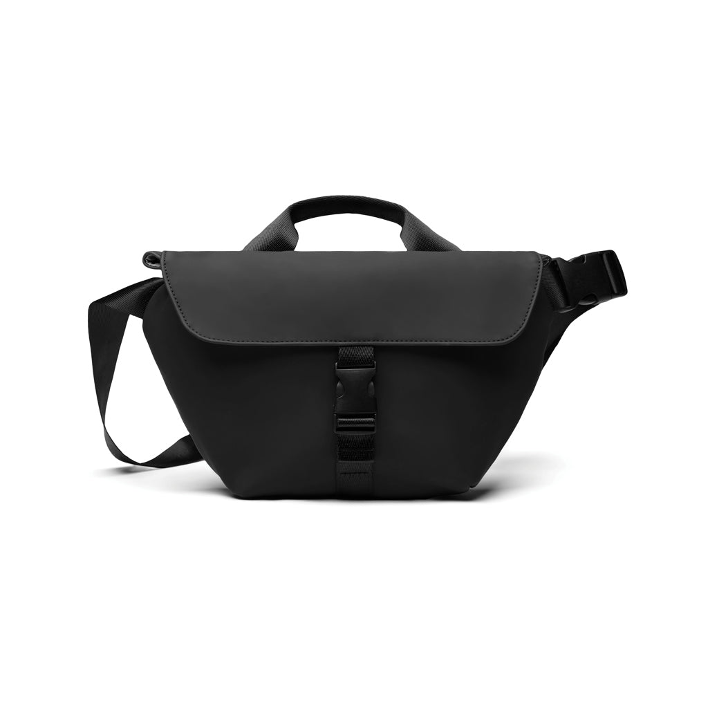 Slingbag met binnenvak en achtervak, zwart