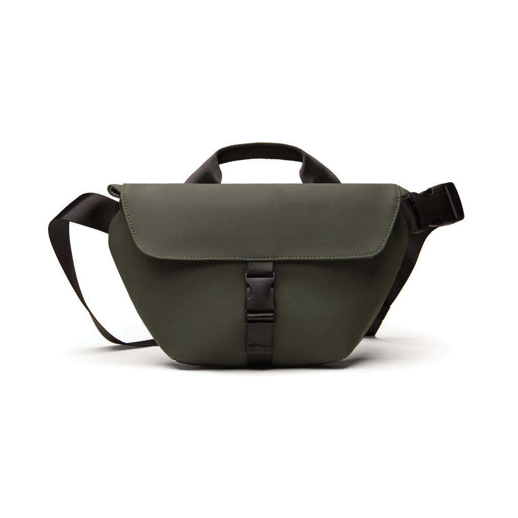 Slingbag met binnenvak en achtervak, groen