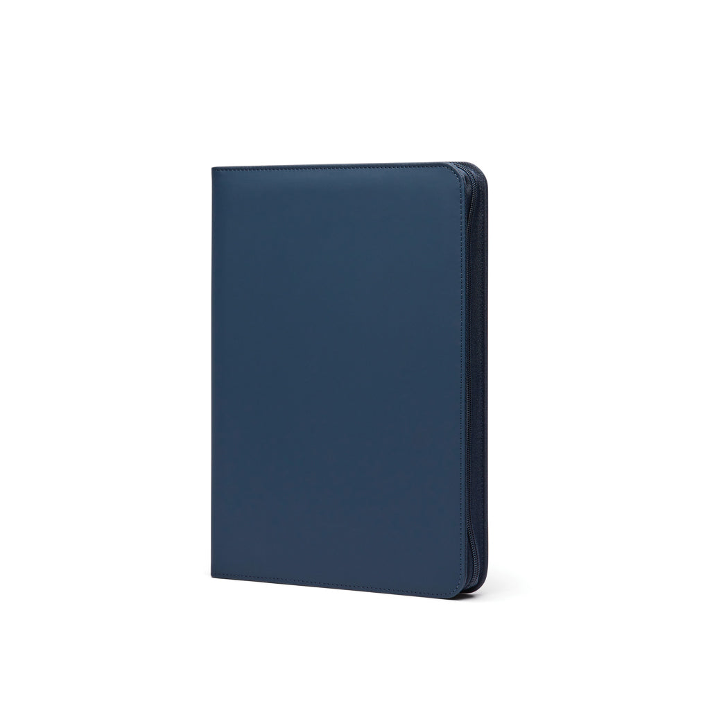A4-portfolio met notitieblok, gerecycled, donkerblauw