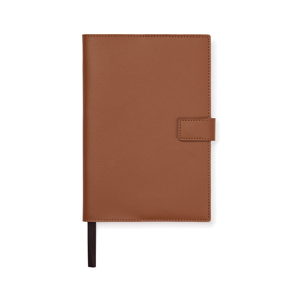 Notitieboek met magnetische sluiting, 160 pagina's, bruin